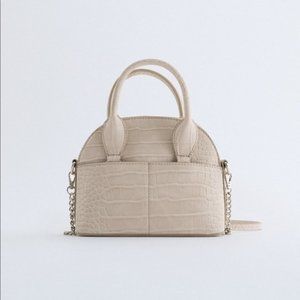 Zara Croc Mini Bowling Bag